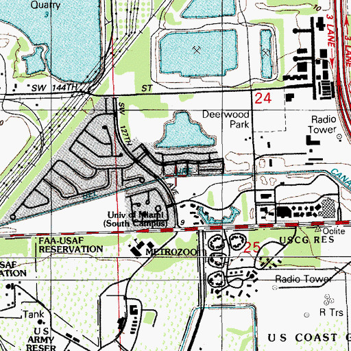 Topographic Map of Bel Aire Canal Number C 1-N, FL