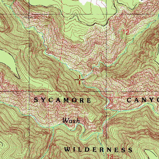 Topographic Map of JD Dam Wash, AZ