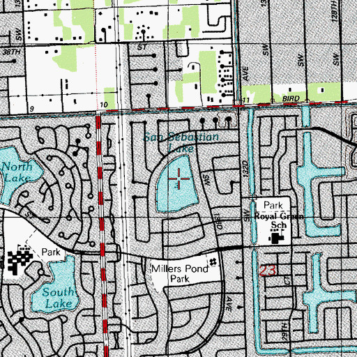 Topographic Map of San Sebastian Lake, FL