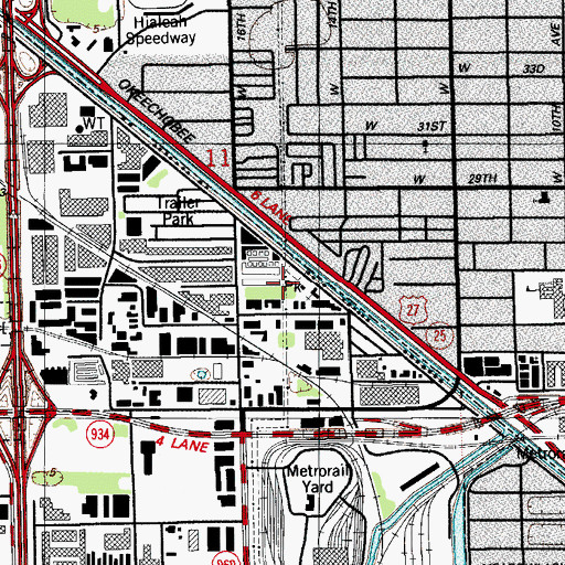 Topographic Map of Wilson Park, FL