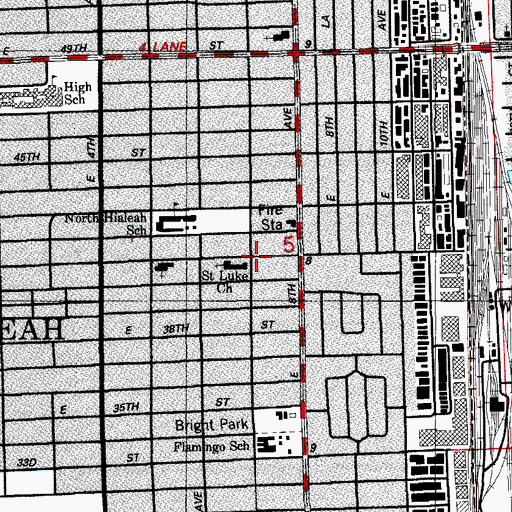 Topographic Map of Saint Luke Church, FL