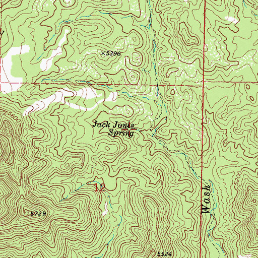 Topographic Map of Jack Jones Spring, AZ