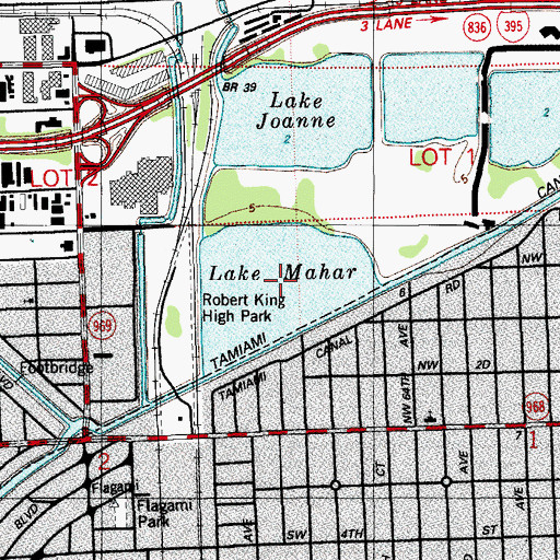 Topographic Map of Lake Mahar, FL