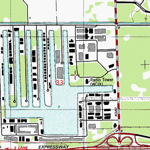 Topographic Map of Gateway Park, FL