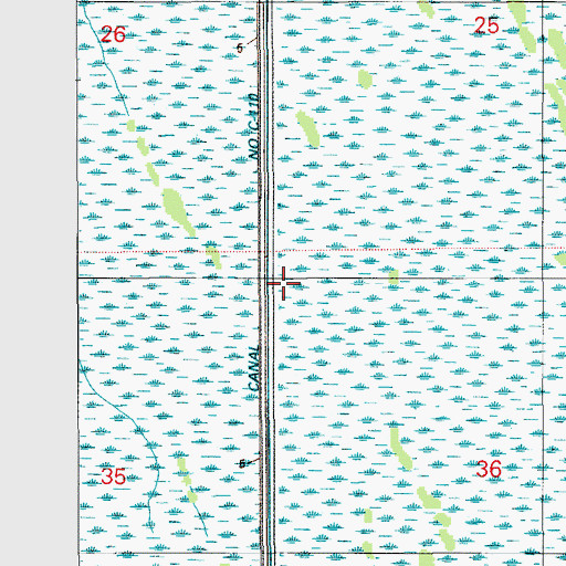 Topographic Map of Canal Number C-110, FL
