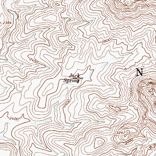 Topographic Map of Jack Spring, AZ