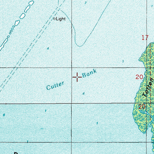 Topographic Map of Cutter Bank, FL