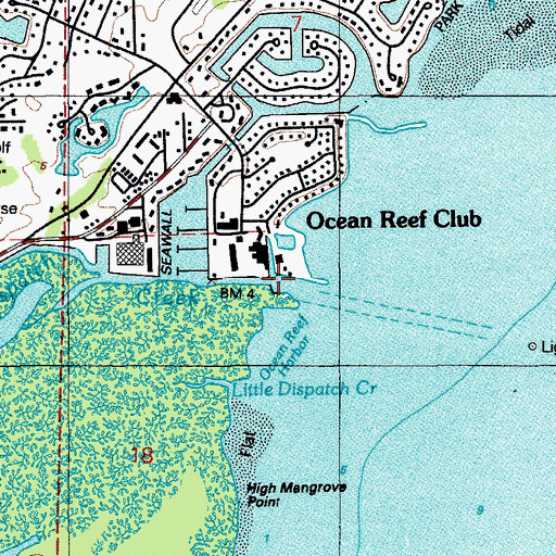 Topographic Map of Dispatch Creek, FL