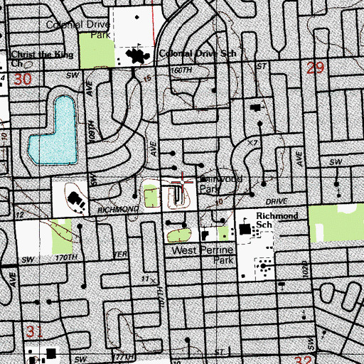 Topographic Map of Fairwood Park, FL