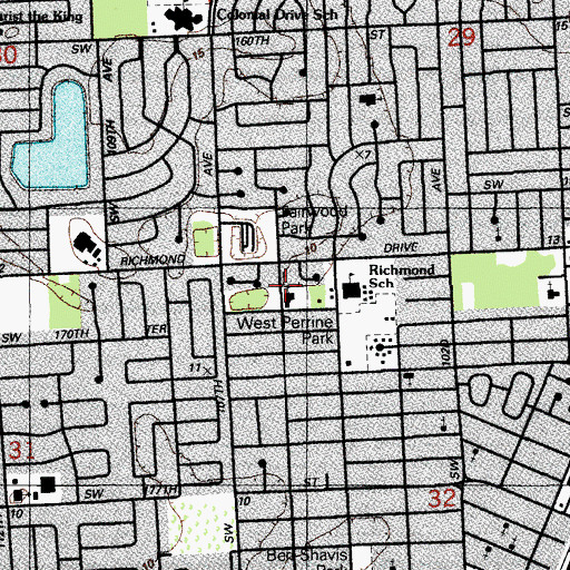 Topographic Map of House of God Church, FL