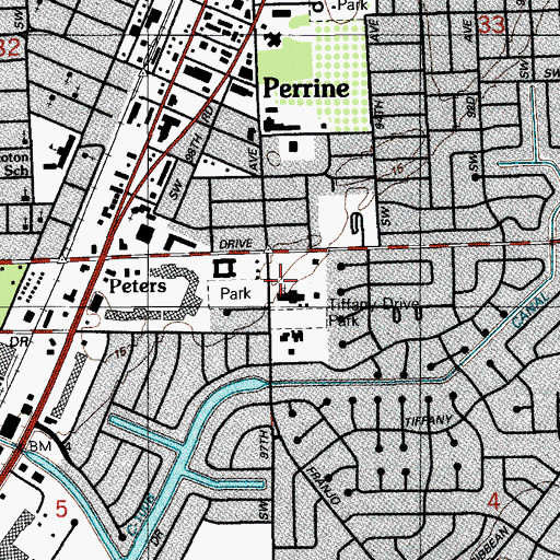 Topographic Map of Holy Rosary Church, FL