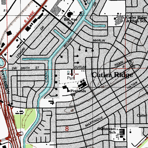 Topographic Map of Cutler Ridge Park, FL