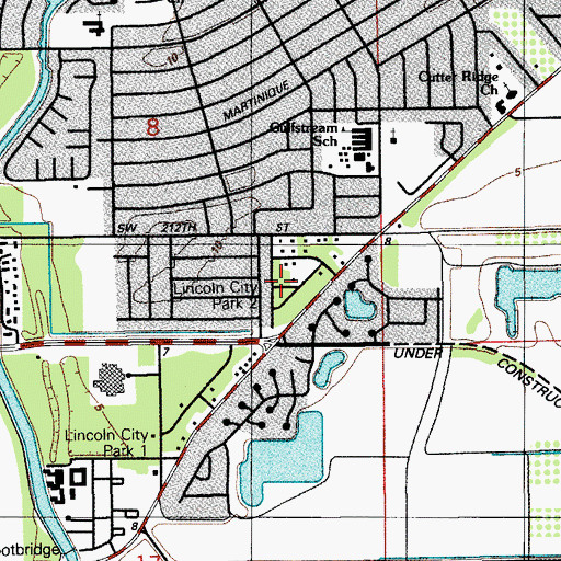 Topographic Map of Lincoln City Park Number 2, FL