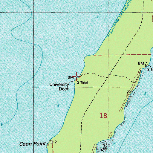 Topographic Map of University Dock, FL