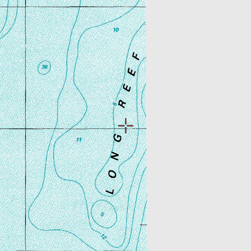 Topographic Map of Long Reef, FL