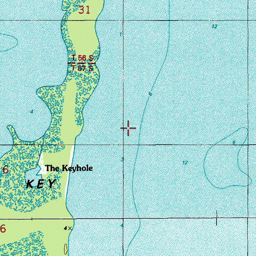 Topographic Map of Boca Chita Key, FL