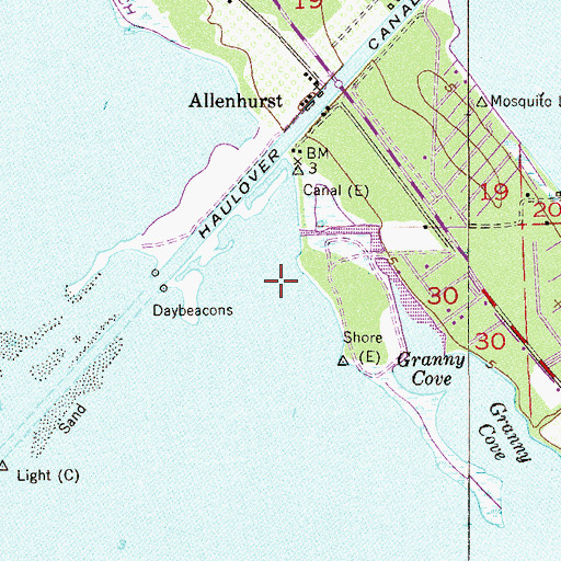 Topographic Map of Bairs Cove, FL