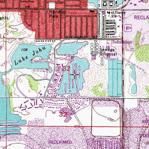Topographic Map of Lake Somerset, FL