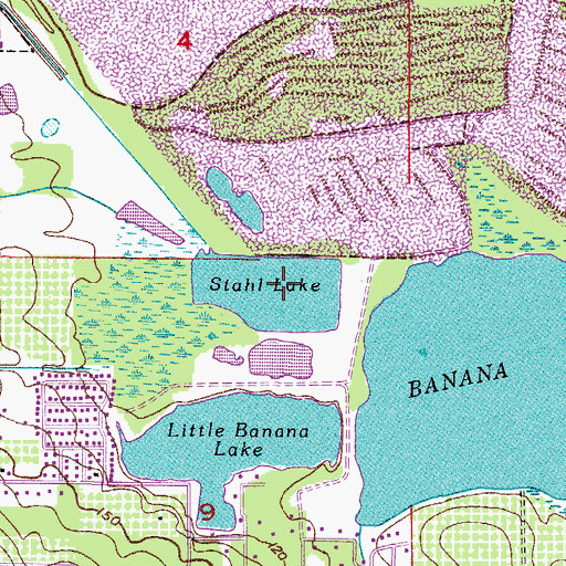 Topographic Map of Lake Stahl, FL