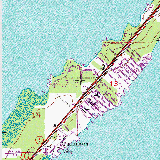 Topographic Map of Sunset Point, FL
