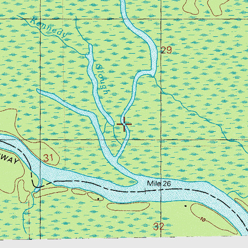 Topographic Map of Kennedy Slough, FL