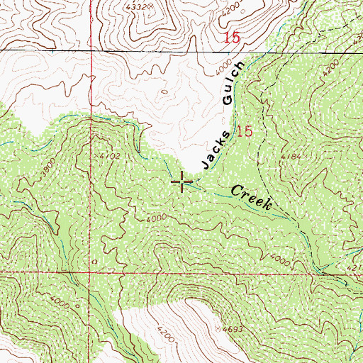 Topographic Map of Jacks Gulch, AZ