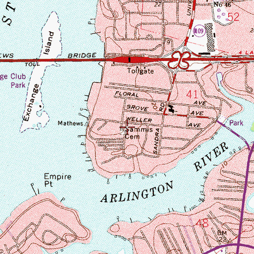 Topographic Map of Sammis Cemetery, FL
