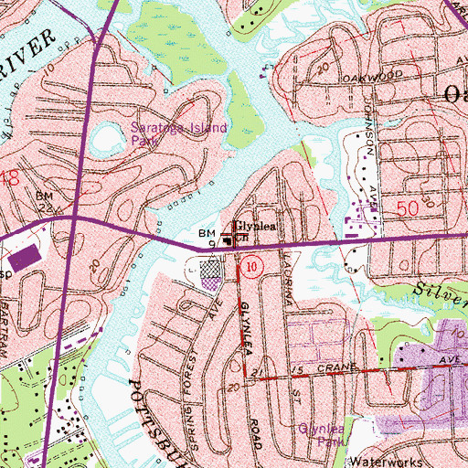 Topographic Map of Glynlea Church, FL
