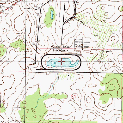 Topographic Map of Classic Mile Race Track, FL