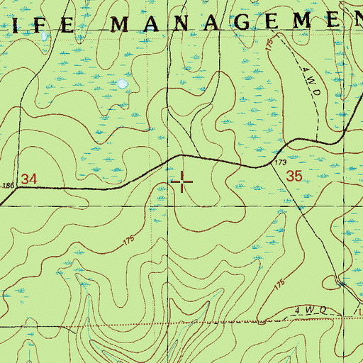 Topographic Map of Robert Brent Wildlife Management Area, FL