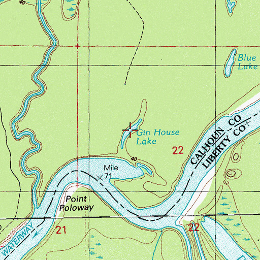 Topographic Map of Gin House Lake, FL