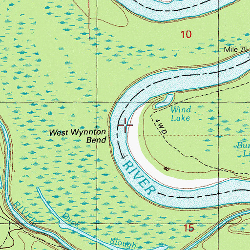 Topographic Map of West Wynnton Bend, FL