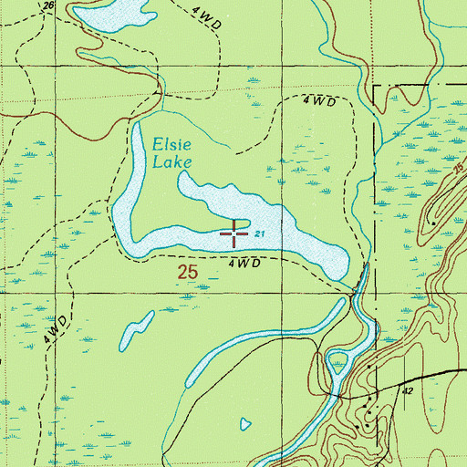 Topographic Map of Elsie Lake, FL