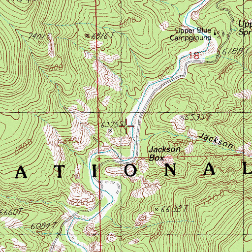 Topographic Map of Jackson Canyon, AZ