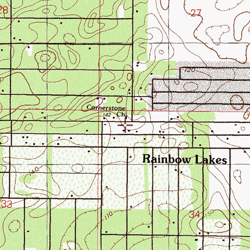 Topographic Map of Cornerstone Church (historical), FL