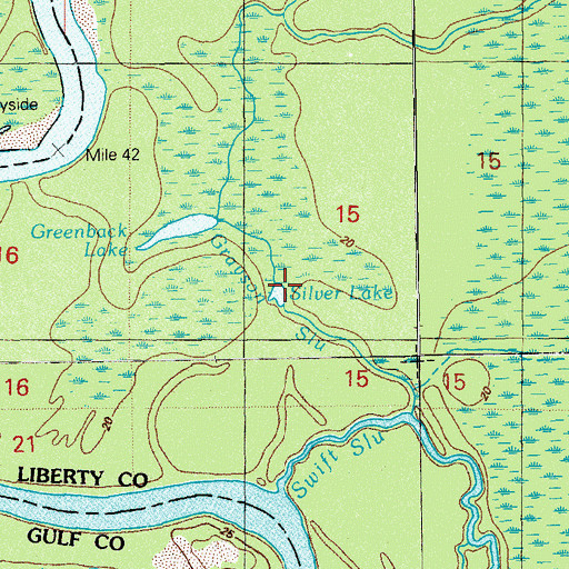 Topographic Map of Silver Lake, FL