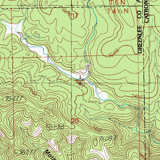 Topographic Map of Jackson Creek, AZ