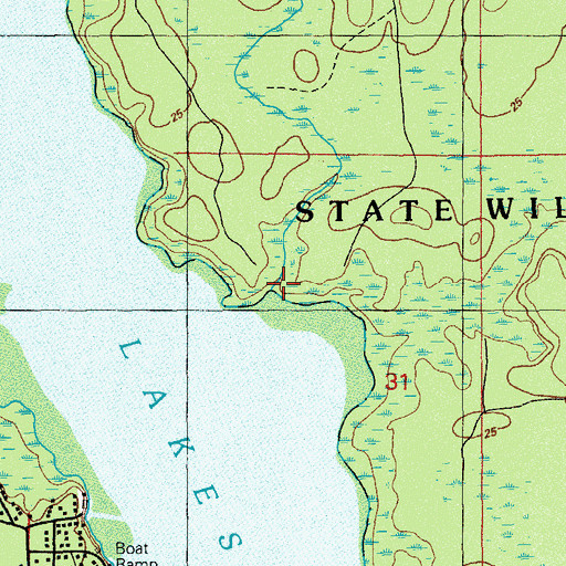 Topographic Map of Clark Branch, FL