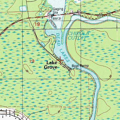 Topographic Map of Lake Grove, FL