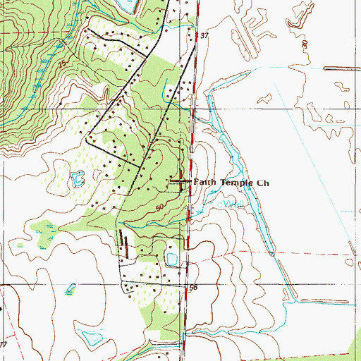 Topographic Map of Faith Baptist Temple, FL