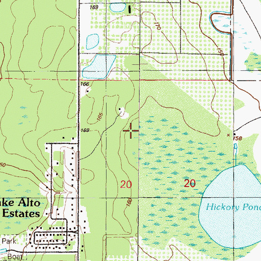 Topographic Map of Waldo Canal Park, FL