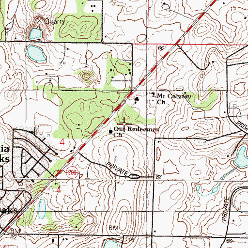 Topographic Map of Our Redeemer Lutheran Church, FL