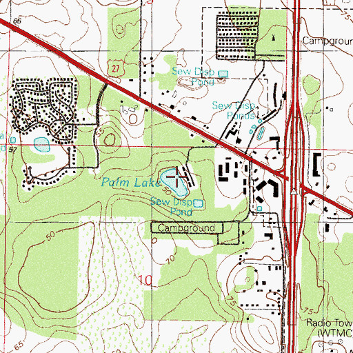 Topographic Map of Palm Lake, FL