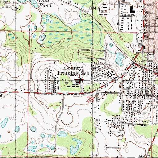 Topographic Map of Madison County Training School, FL