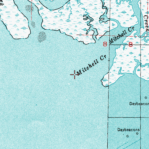 Topographic Map of Mitchell Creek, FL