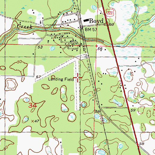 Topographic Map of Landing Field (historical), FL