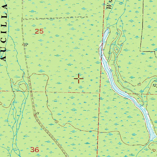 Topographic Map of Aucilla Wildlife Management Area, FL