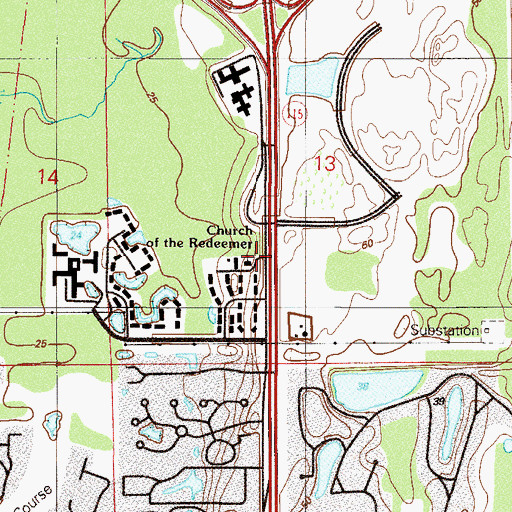 Topographic Map of Episcopal Church of the Redeemer, FL