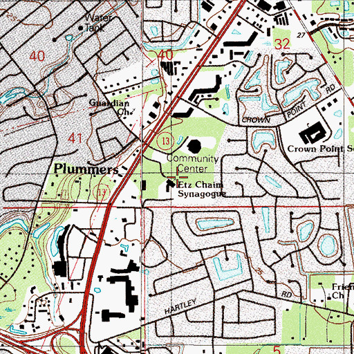 Topographic Map of Etz Chaim Synagogue, FL