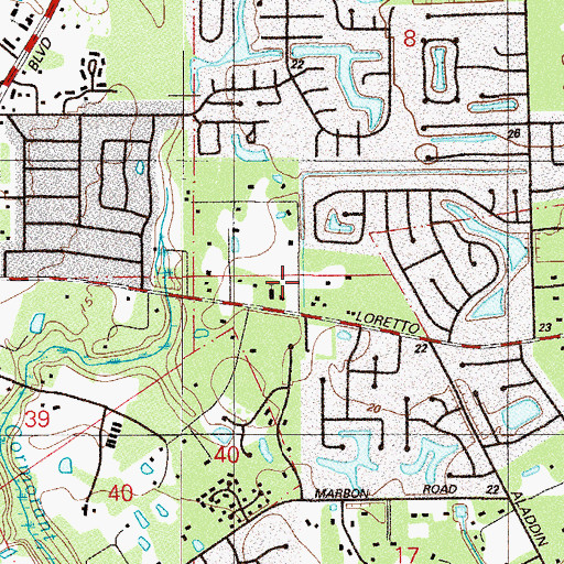 Topographic Map of First Assembly of God Church, FL